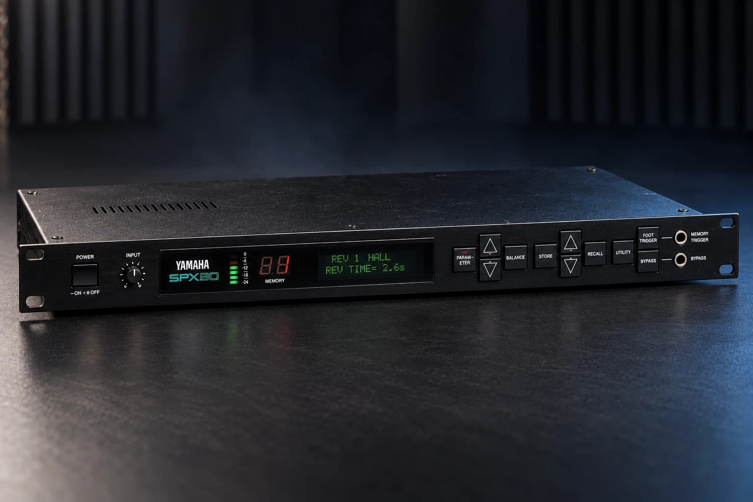 Studio illustration: Yamaha SPX90 digital sound processor